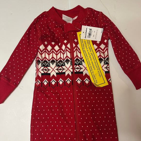 NWT Hanna Andersson Ribbon Fairisle Holiday Zip Sleeper 60 - Picture 2 of 5